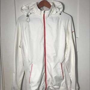 Nike Golf Sport LARGE White&Orange Zip up hoodie